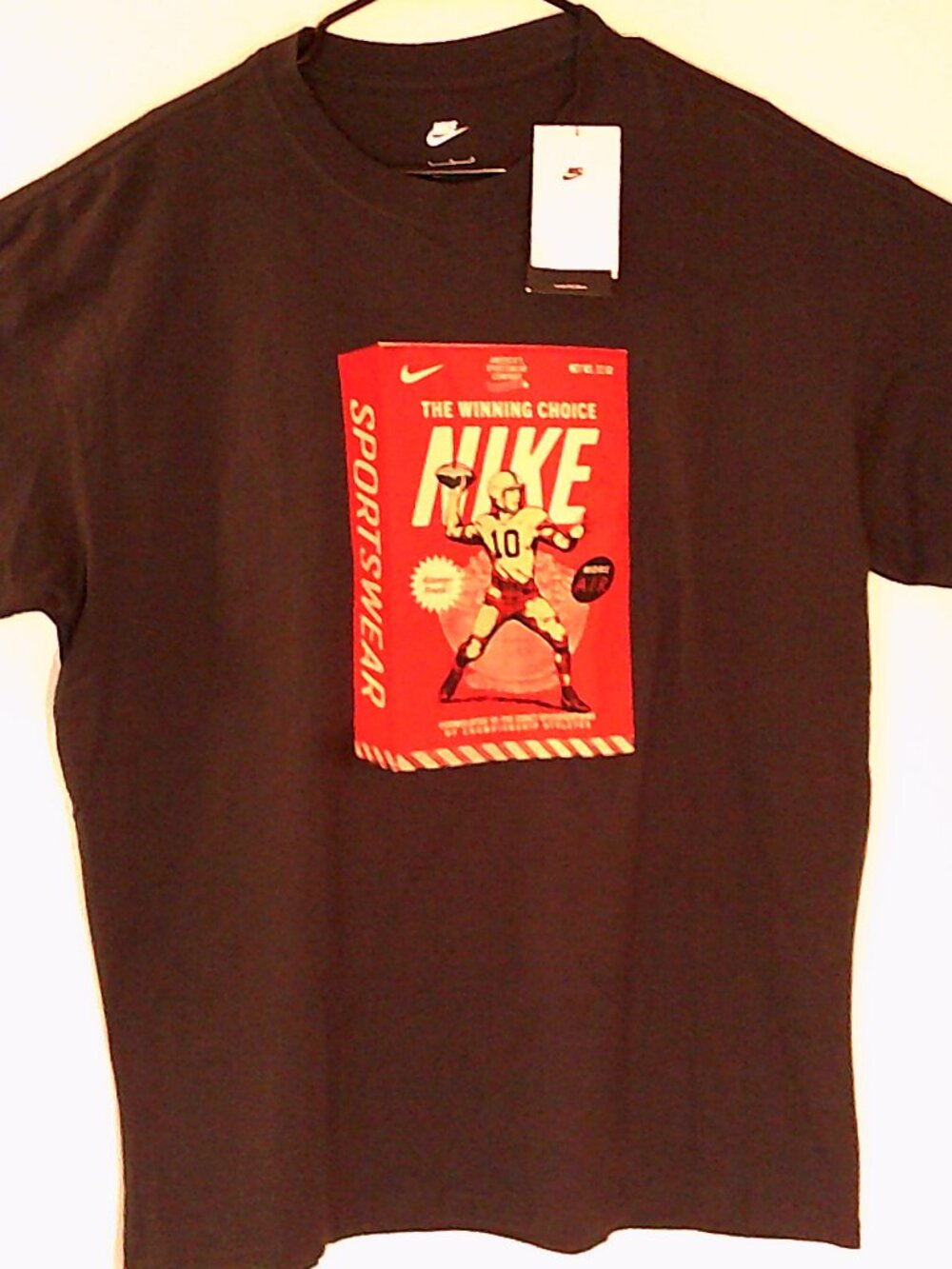 NEW NIKE SPORTSWEAR " Max90 Winning Choice Tee" MEN'S BLACK T-SHIRT L IU1700-045